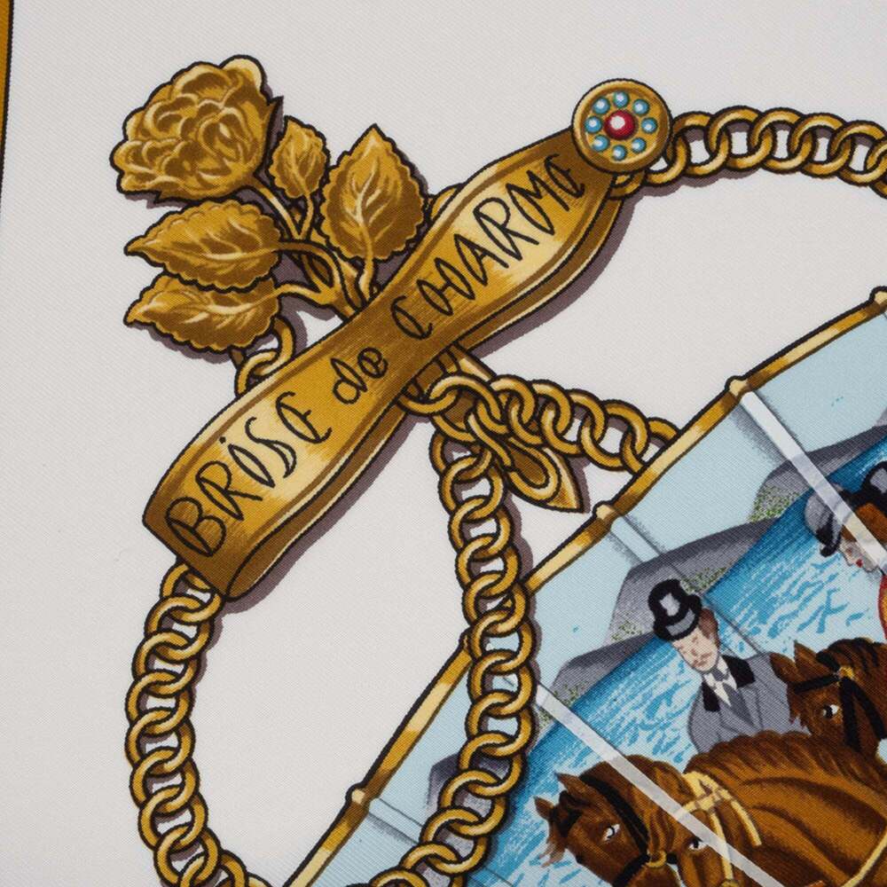 HERMES Black Silk Scarf - Picture 11 of 16